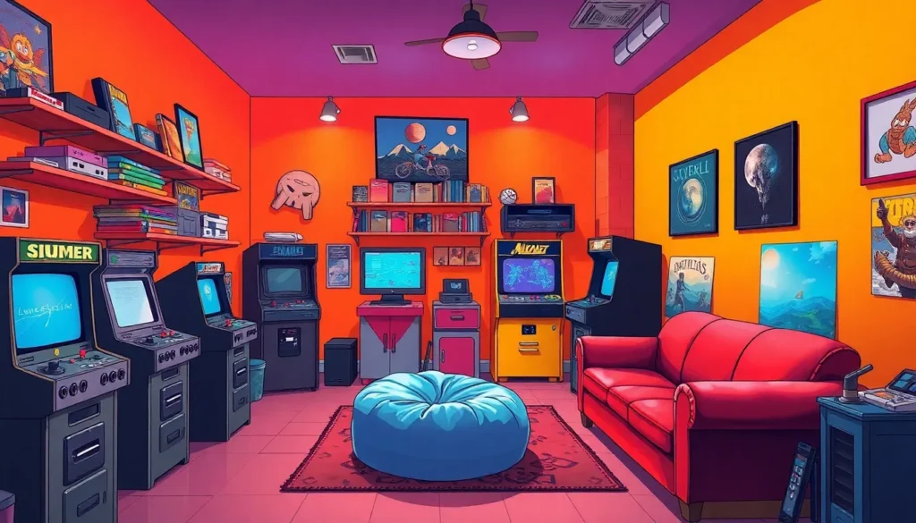 retro gaming room